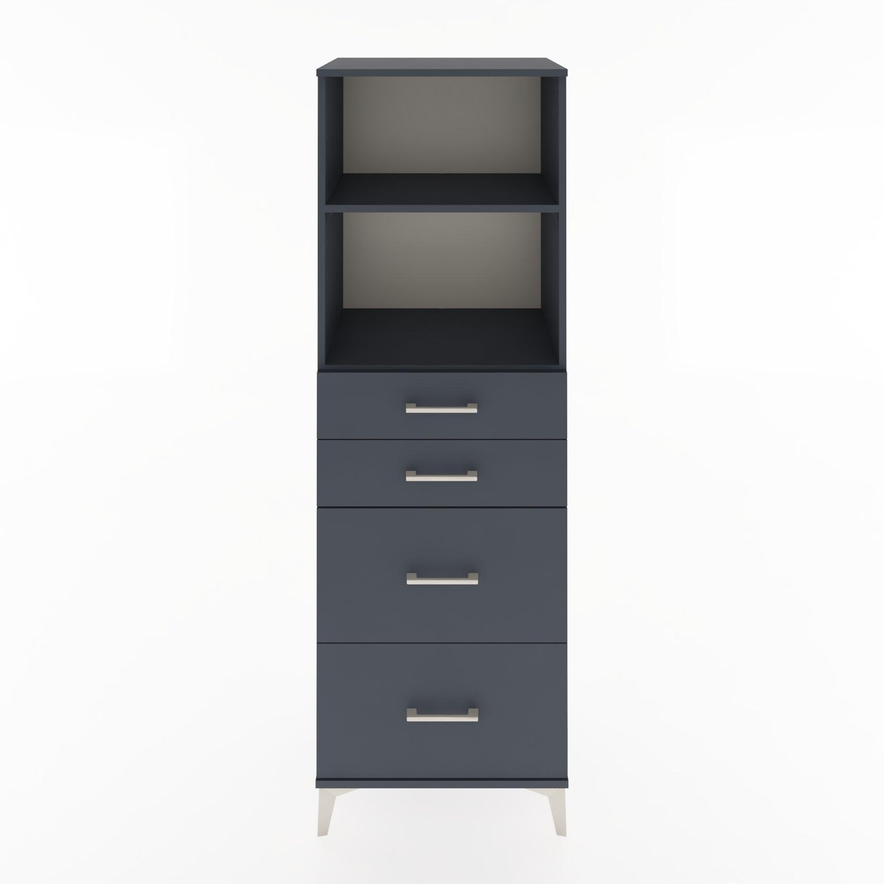Woodntry Modular Cabinet Anthracite 60x44x170 cm with Drawers and Shelves CR46-2