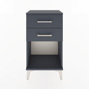 Woodntry Modüler Komodin 2 Çekmece ve Raflı V1 44x30x68 cm Antrasit - Woodntry