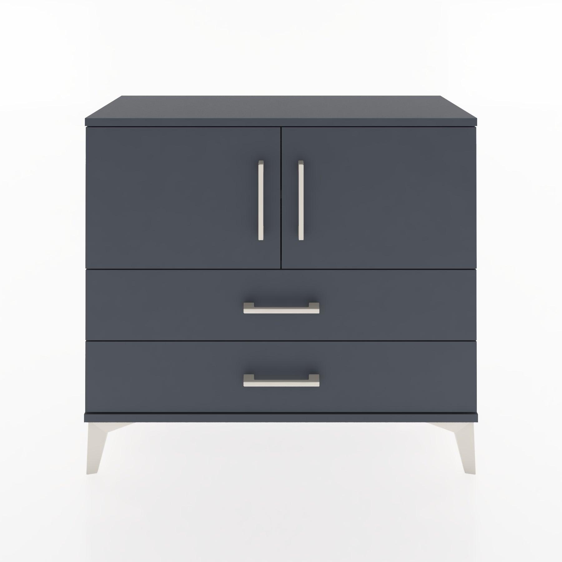 Woodntry Modüler Şifonyer Kapak ve Çekmeceli T1 88x30x94 cm Antrasit - Woodntry
