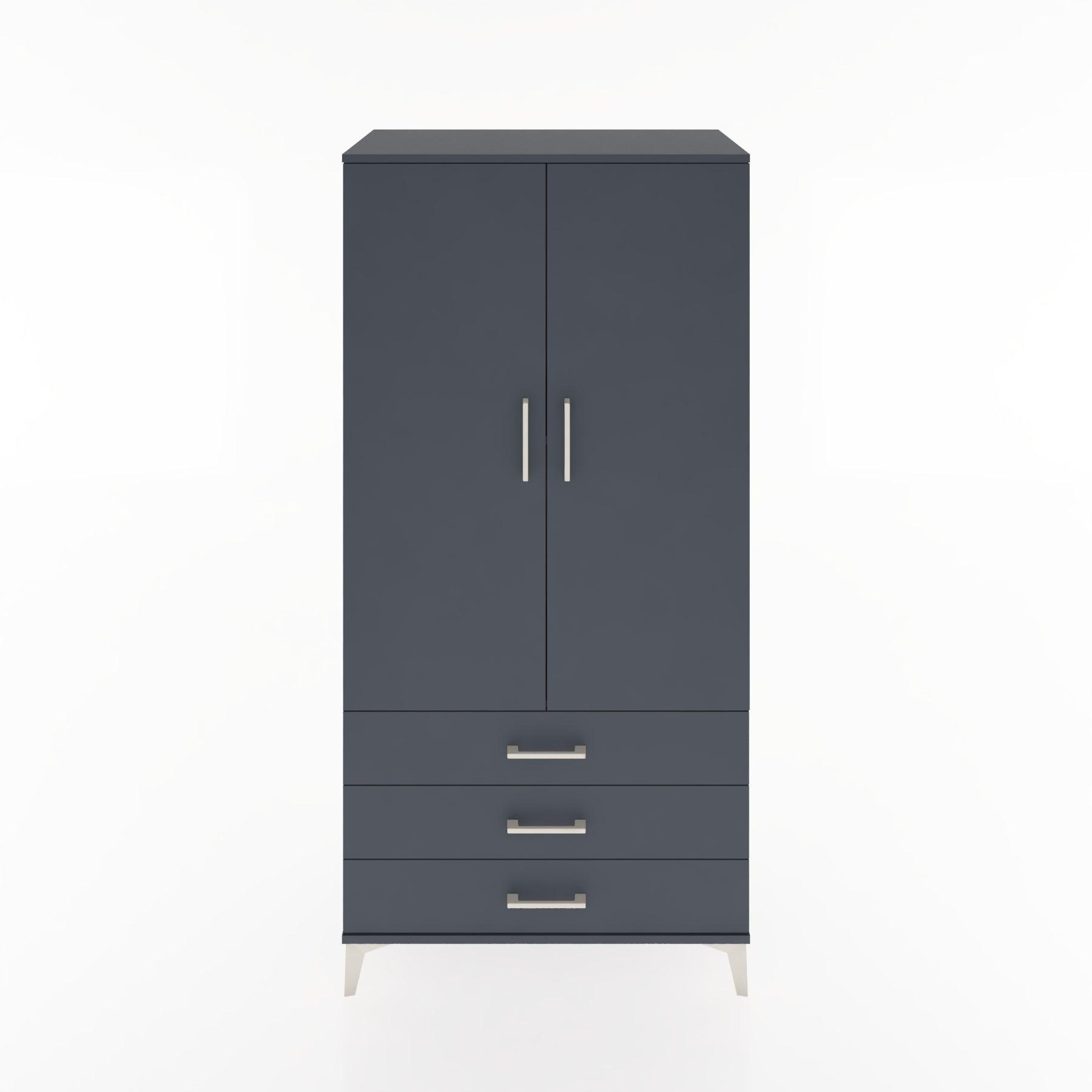 Woodntry Modular Cabinet Anthracite 88x44x170 cm with Doors and Drawers KC6-2