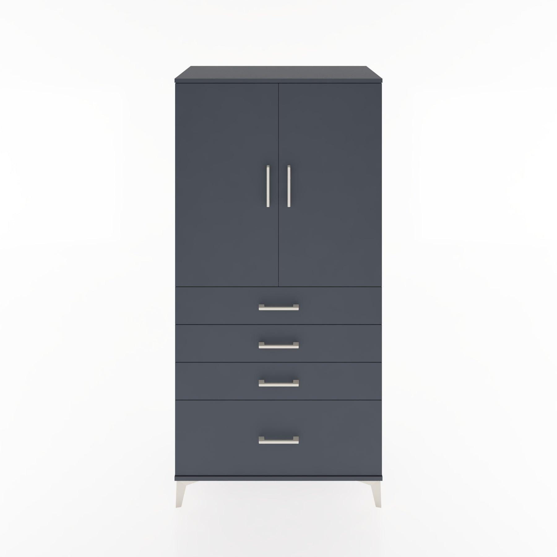 Woodntry Modular Cabinet Anthracite 88x44x170 cm with Doors and Drawers KC13-2