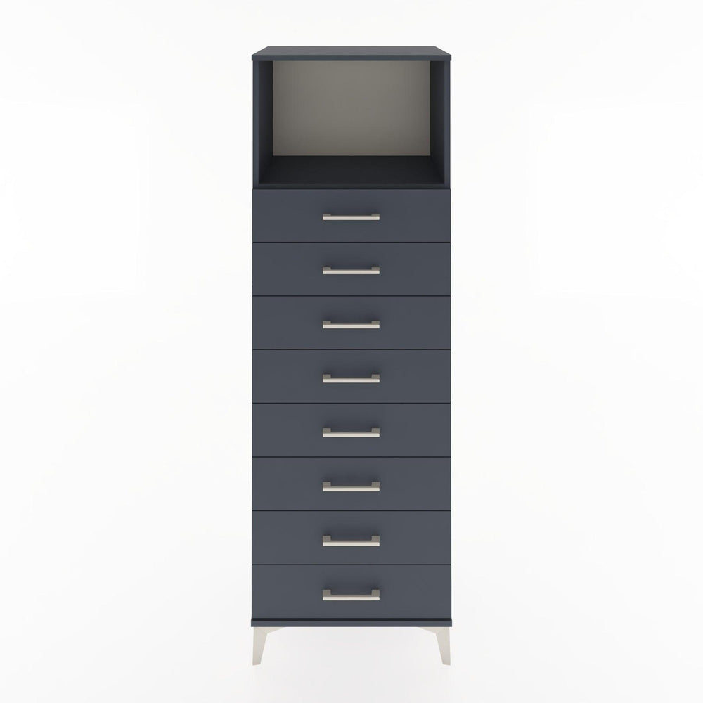 Woodntry Modüler Dolap Antrasit 60x44x170 cm Çekmeceli ve Raflı CR32-2