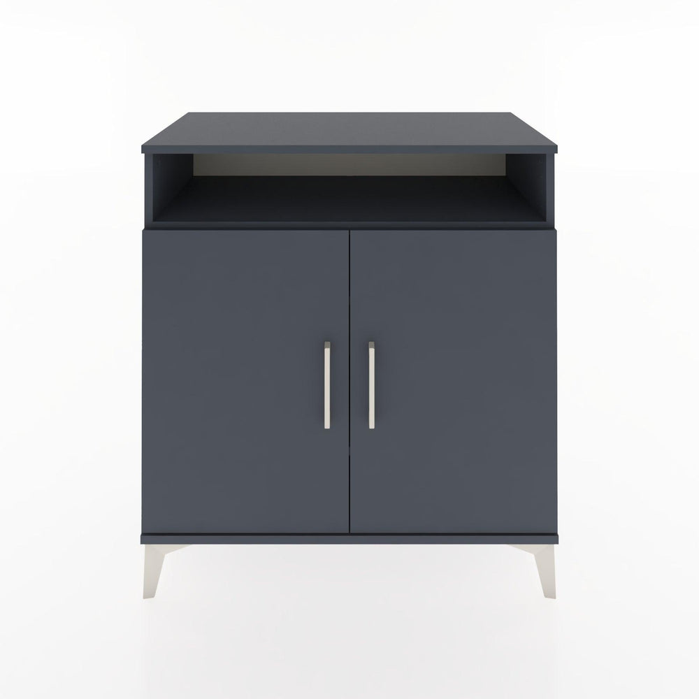 Woodntry Modüler Şifonyer Antrasit 88x44x84 cm Kapaklı ve Raflı KR83-2