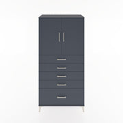 Woodntry Modular Cabinet Anthracite 88x44x170 cm with Doors and Drawers KC12-2