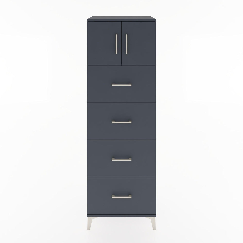 Woodntry Modular Cabinet Anthracite 60x44x170 cm with Doors and Drawers KC25-2