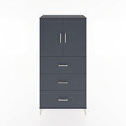 Woodntry Modular Cabinet Anthracite 88x44x170 cm with Doors and Drawers KC24-2