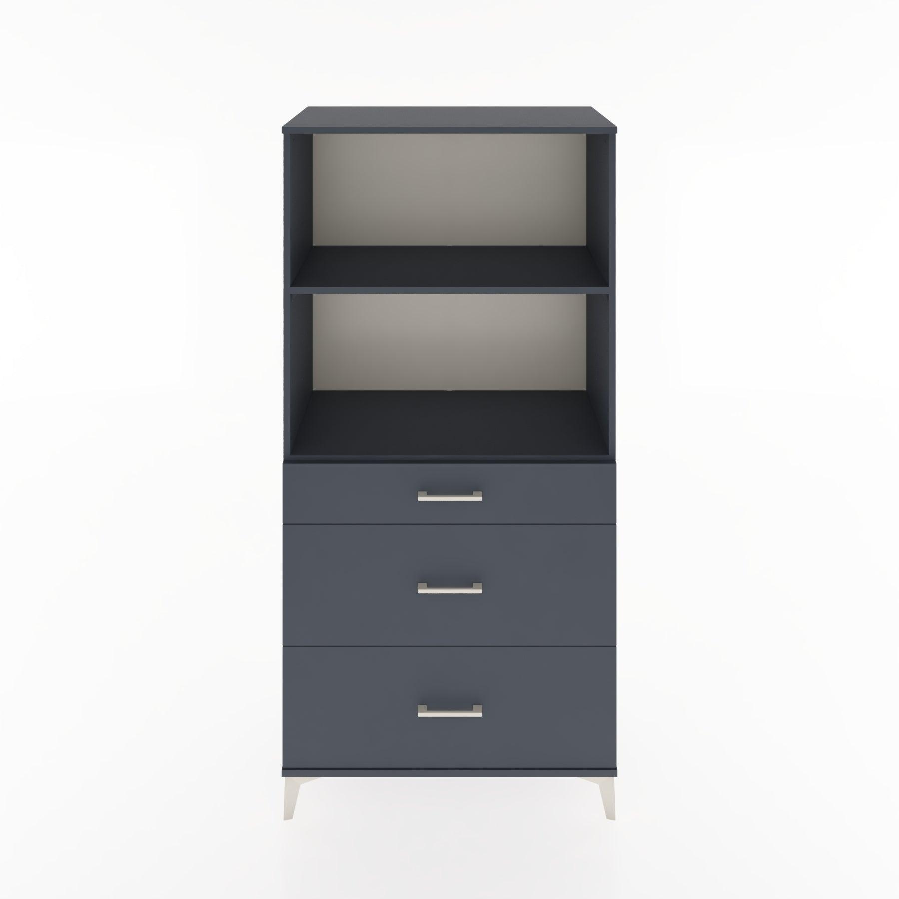Woodntry Modular Cabinet Anthracite 88x44x170 cm with Drawers and Shelves CR48-2