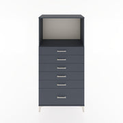 Woodntry Modular Cabinet Anthracite 88x44x170 cm with Drawers and Shelves CR39-2