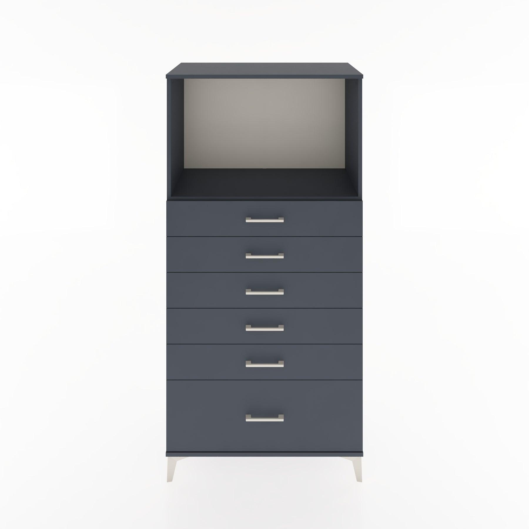 Woodntry Modular Cabinet Anthracite 88x44x170 cm with Drawers and Shelves CR39-2