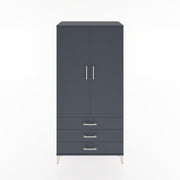 Woodntry Modular Cabinet Anthracite 88x44x170 cm with Doors and Drawers KC28-2