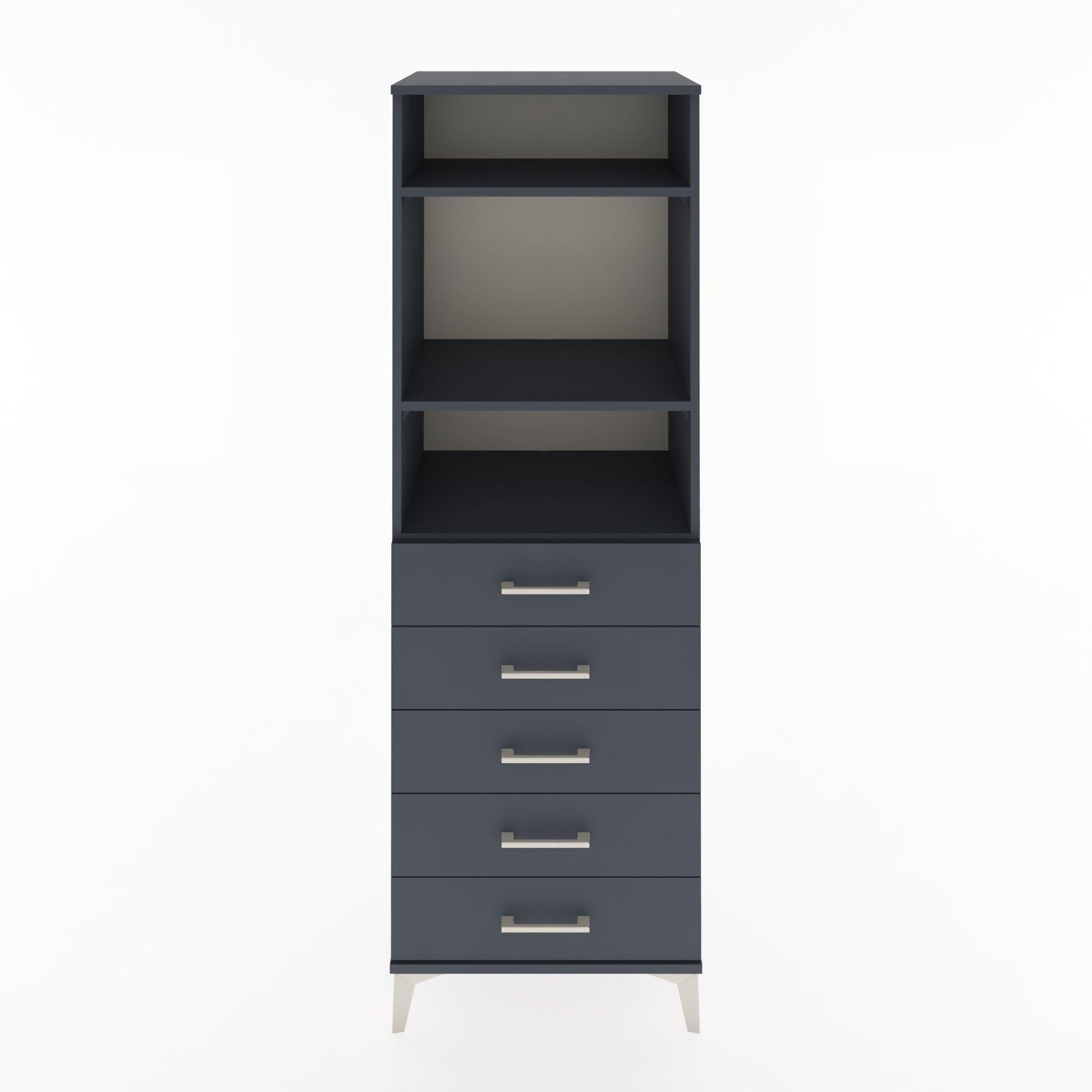Woodntry Modular Cabinet Anthracite 60x44x170 cm with Drawers and Shelves CR35-2