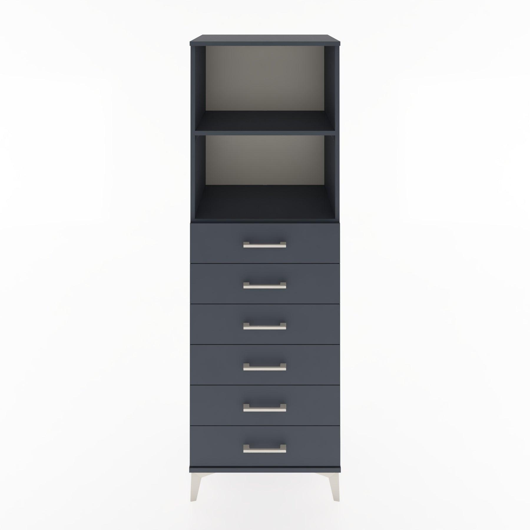 Woodntry Modular Cabinet Anthracite 60x44x170 cm with Drawers and Shelves CR34-2