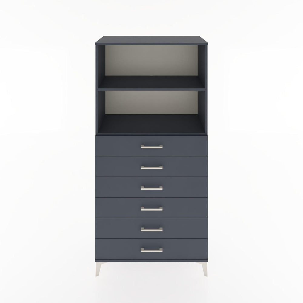 Woodntry Modular Cabinet Anthracite 88x44x170 cm with Drawers and Shelves CR34-2