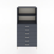 Woodntry Modular Cabinet Anthracite 88x44x170 cm with Drawers and Shelves CR34-2