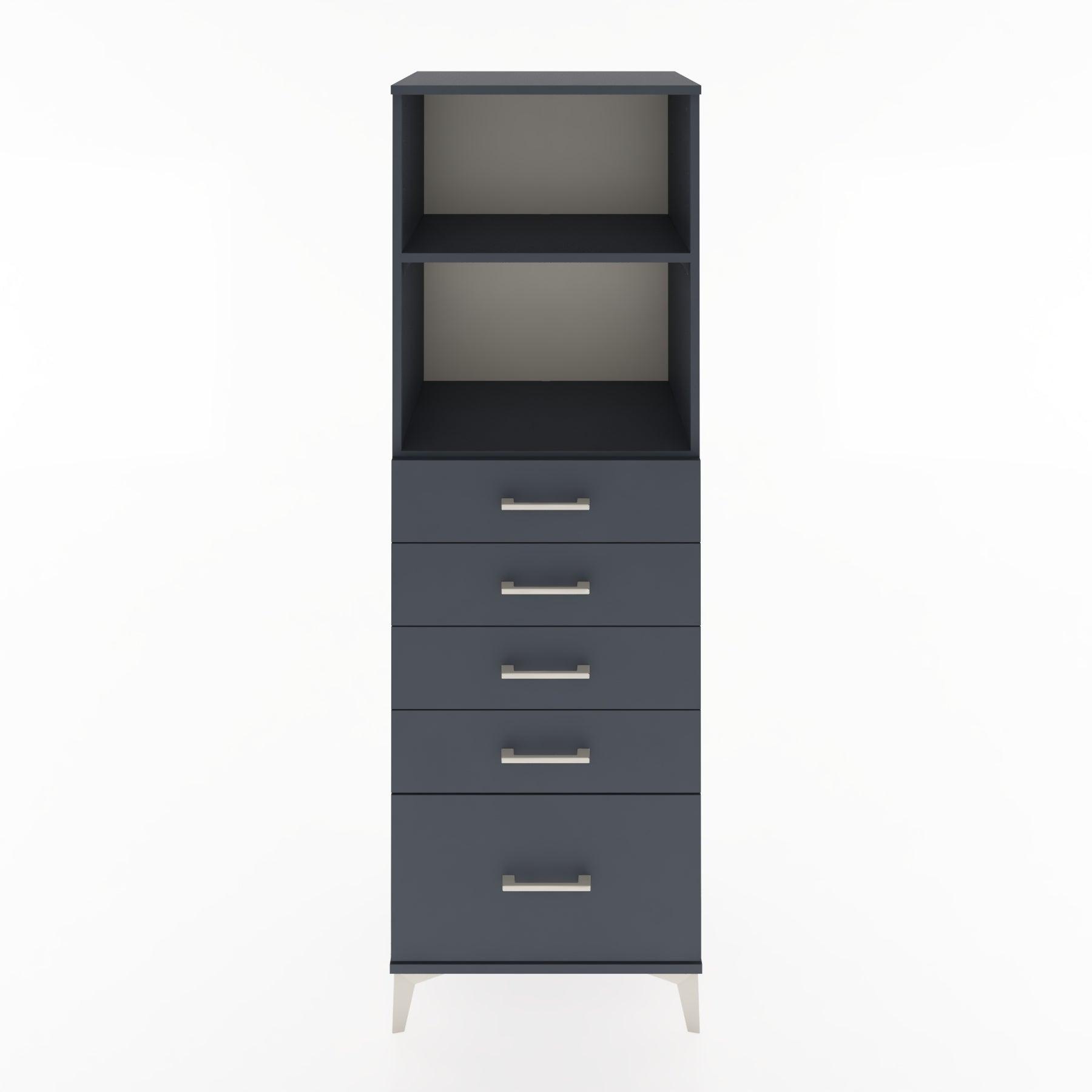 Woodntry Modular Cabinet Anthracite 60x44x170 cm with Drawers and Shelves CR40-2