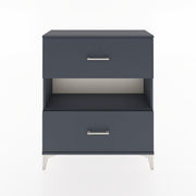 Woodntry Modüler Şifonyer Antrasit 88x30x94 cm Çekmeceli ve Raflı CR17-2