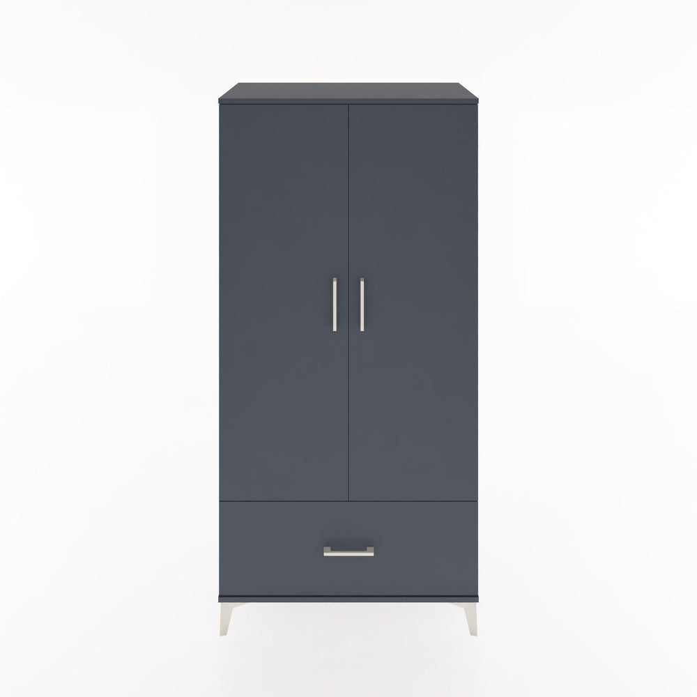 Woodntry Modüler Dolap Antrasit 88x44x170 cm Kapaklı ve Çekmeceli KC16-2