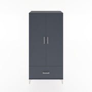 Woodntry Modüler Dolap Antrasit 88x44x170 cm Kapaklı ve Çekmeceli KC16-2