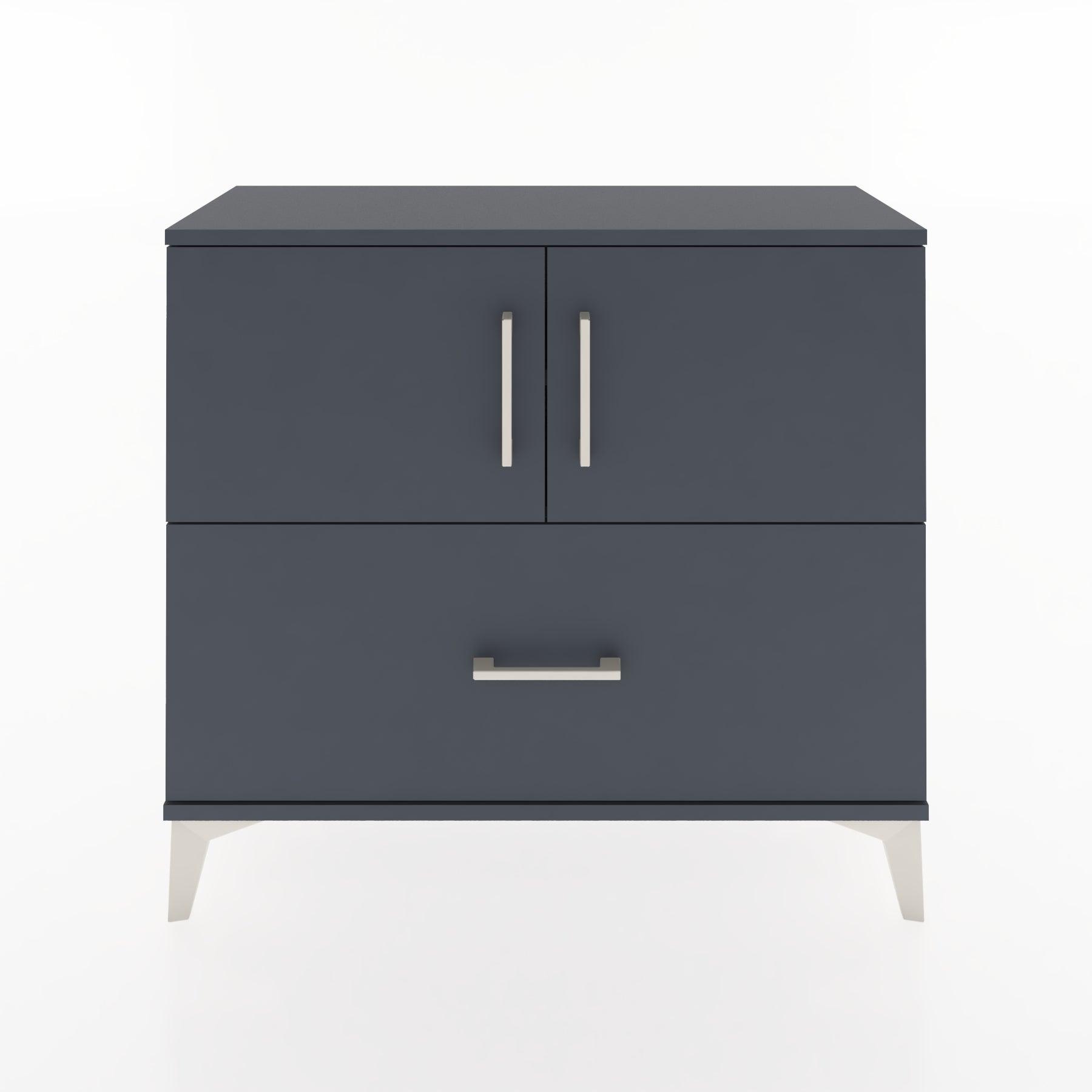 Woodntry Modüler Şifonyer Kapak ve Çekmeceli V2 88x30x68 cm Antrasit - Woodntry