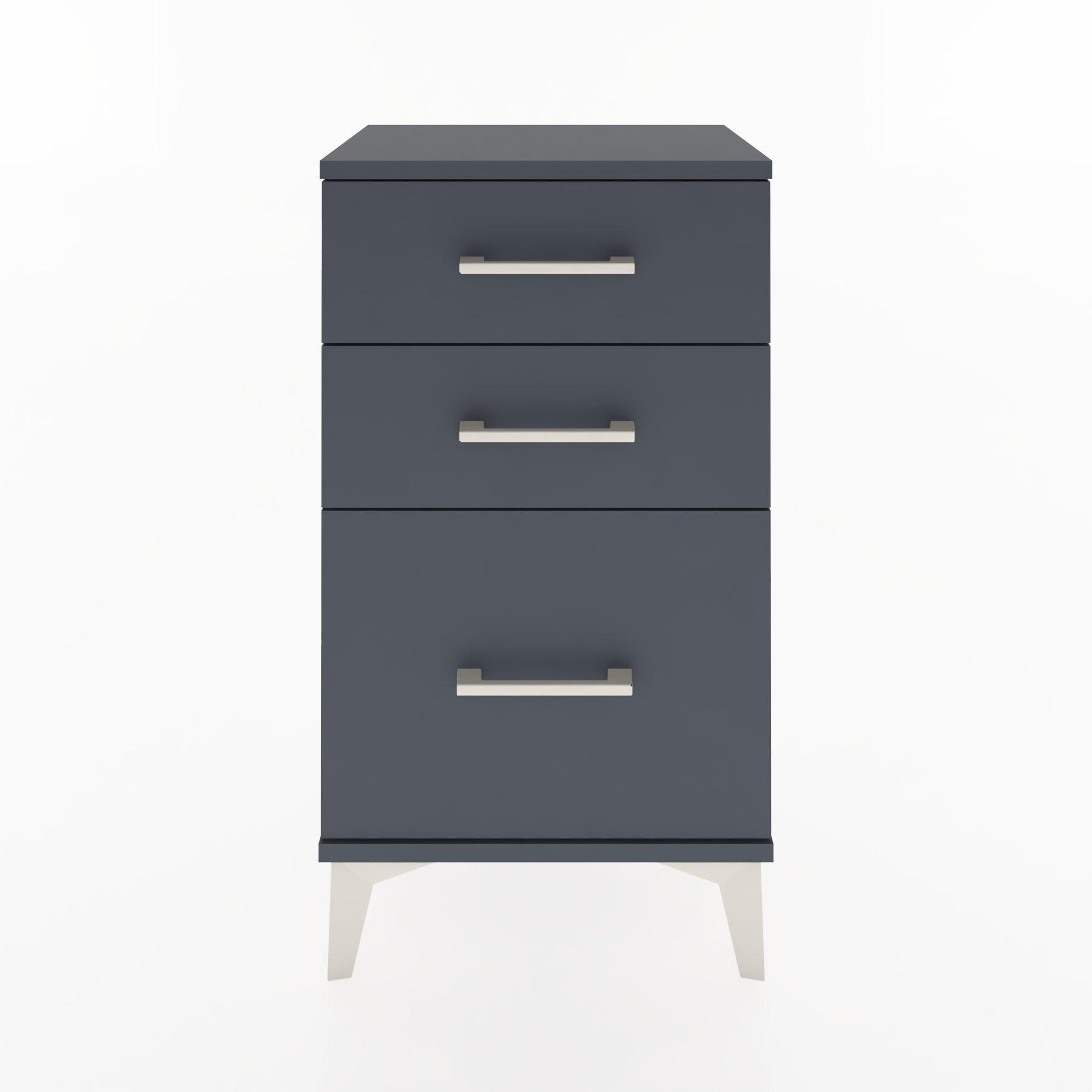 Woodntry Modüler Komodin Üç Çekmeceli V2 44x30x68 cm Antrasit - Woodntry
