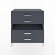 Woodntry Modüler Şifonyer Antrasit 88x44x84 cm Çekmeceli ve Raflı CR21-2