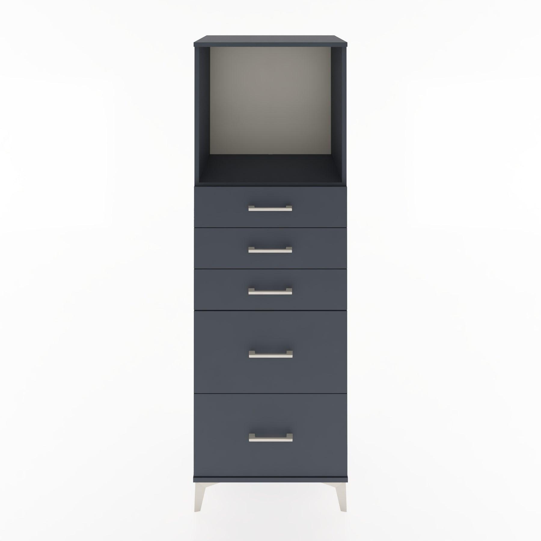 Woodntry Modular Cabinet Anthracite 60x44x170 cm with Drawers and Shelves CR45-2