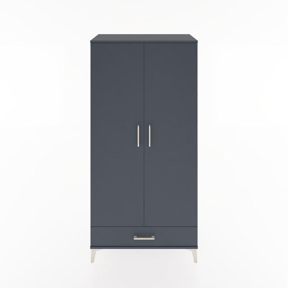 Woodntry Modüler Dolap Antrasit 88x44x170 cm Kapaklı ve Çekmeceli KC8-2
