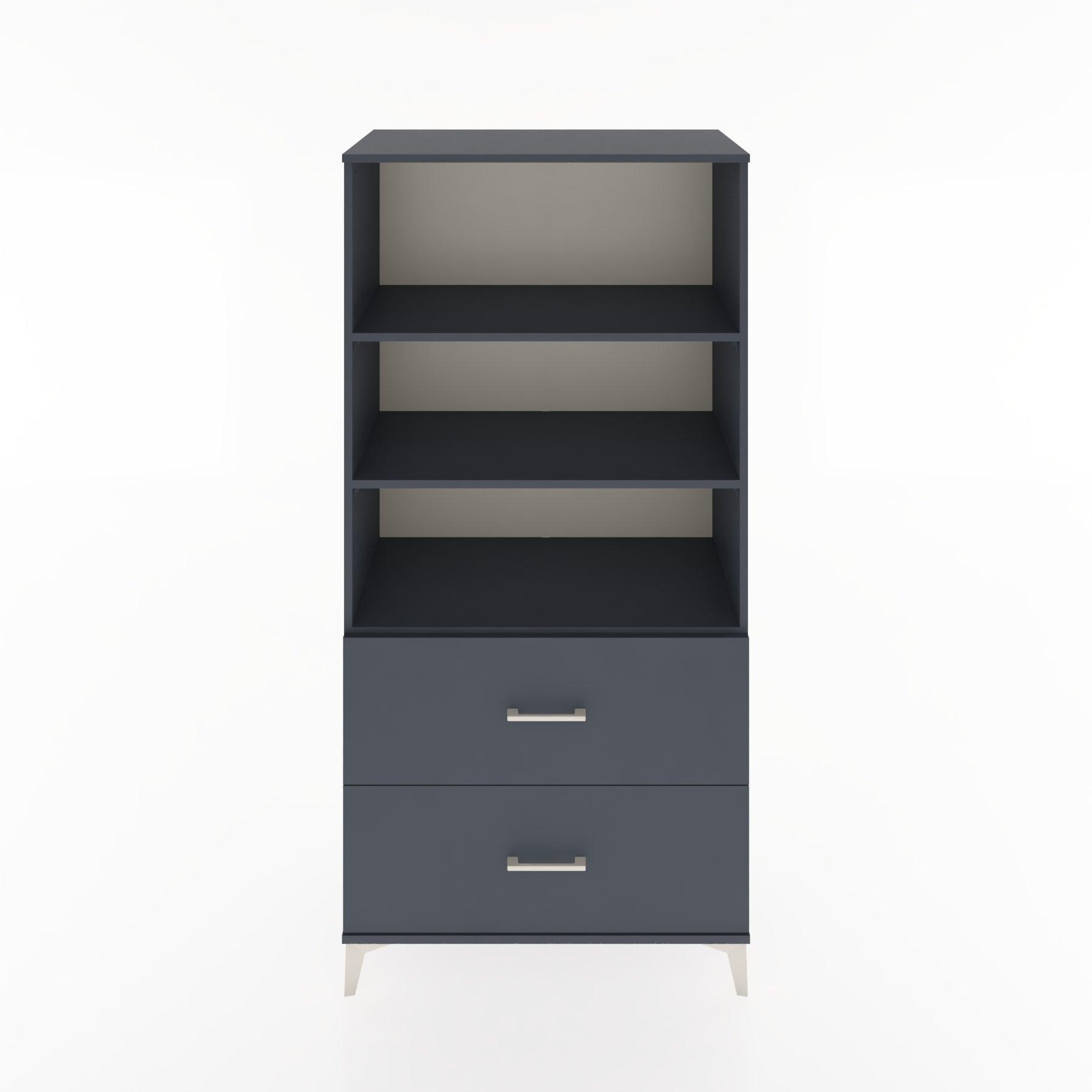 Woodntry Modular Cabinet Anthracite 88x44x170 cm with Drawers and Shelves CR49-2