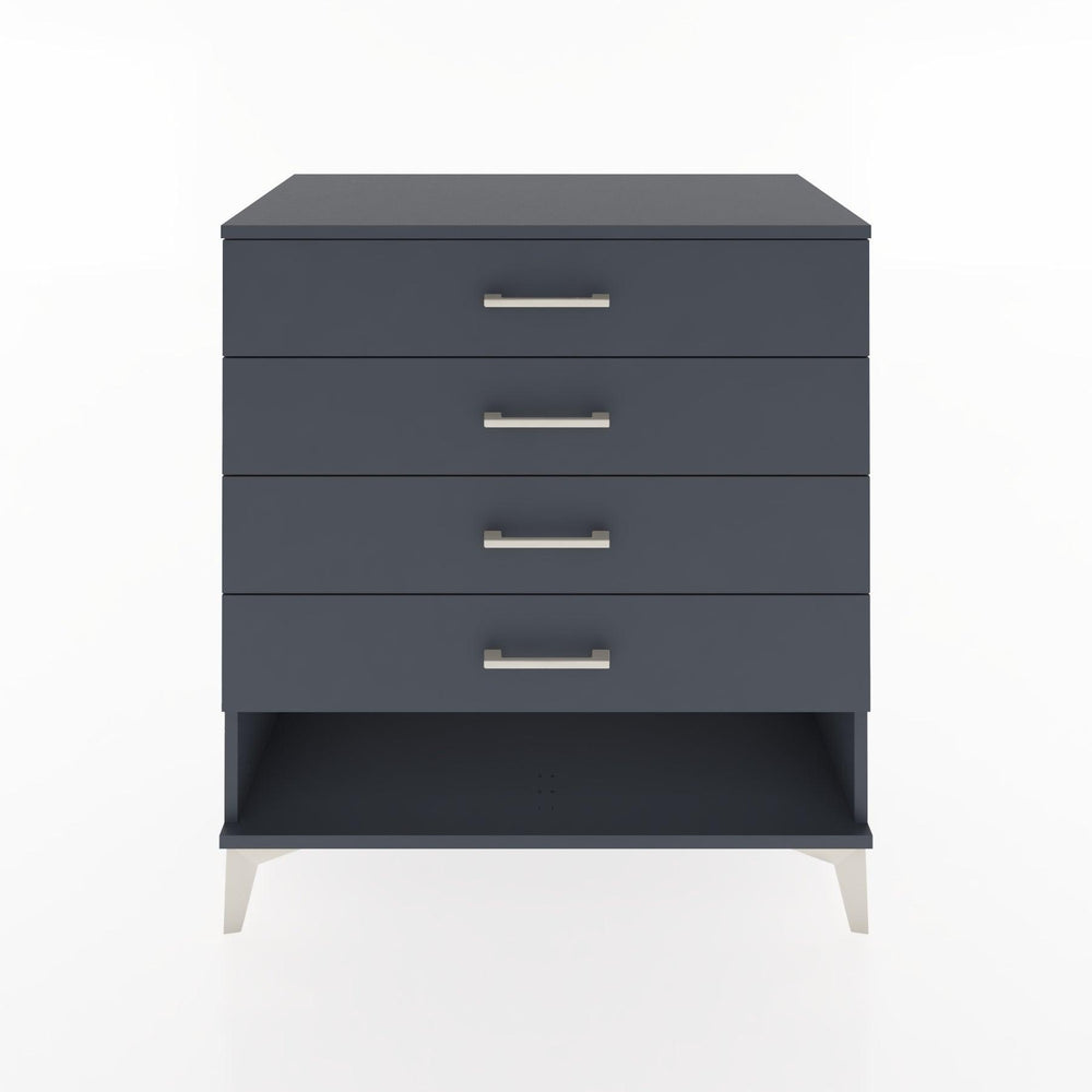 Woodntry Modüler Şifonyer Antrasit 88x44x84 cm Çekmeceli ve Raflı CR10-2