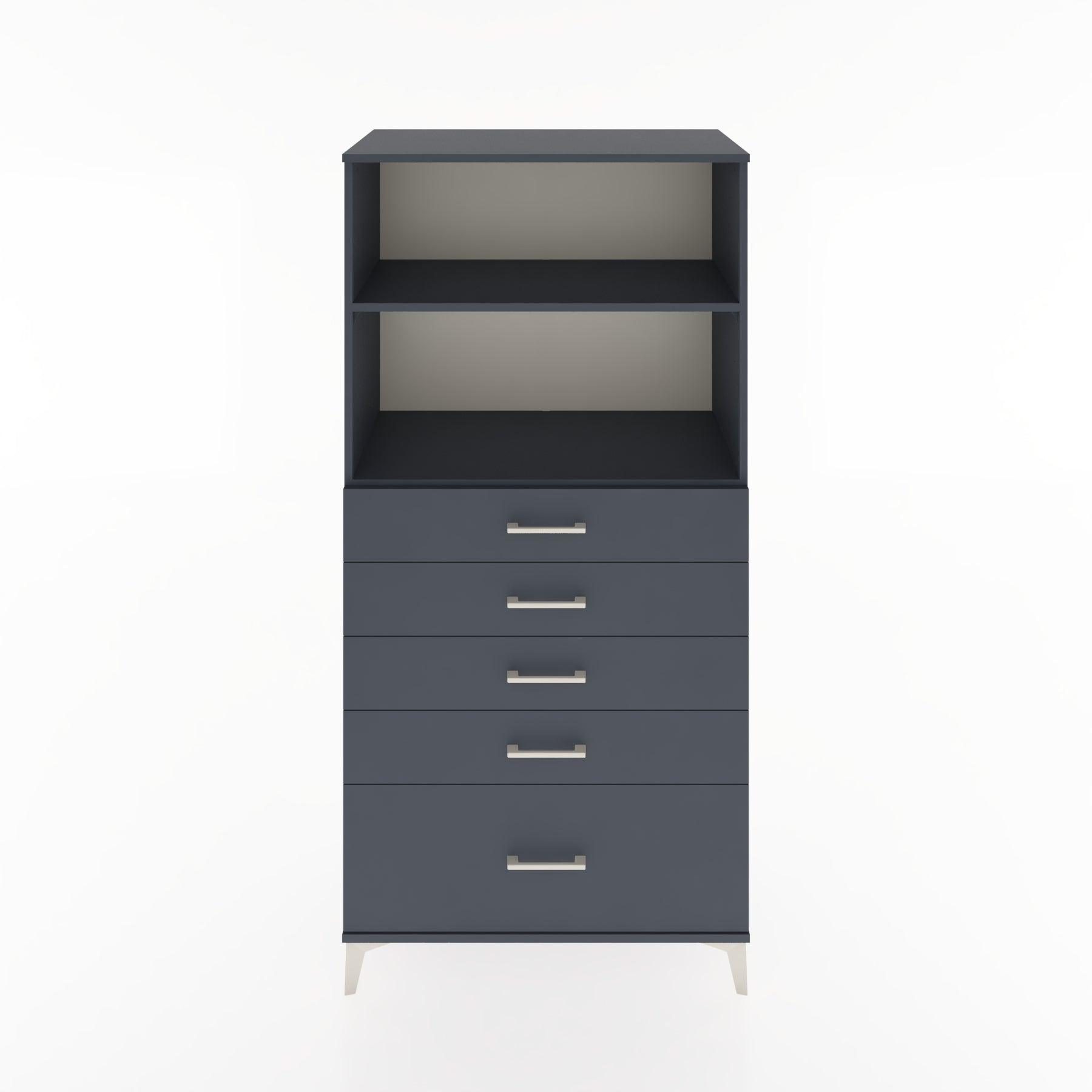 Woodntry Modular Cabinet Anthracite 88x44x170 cm with Drawers and Shelves CR40-2