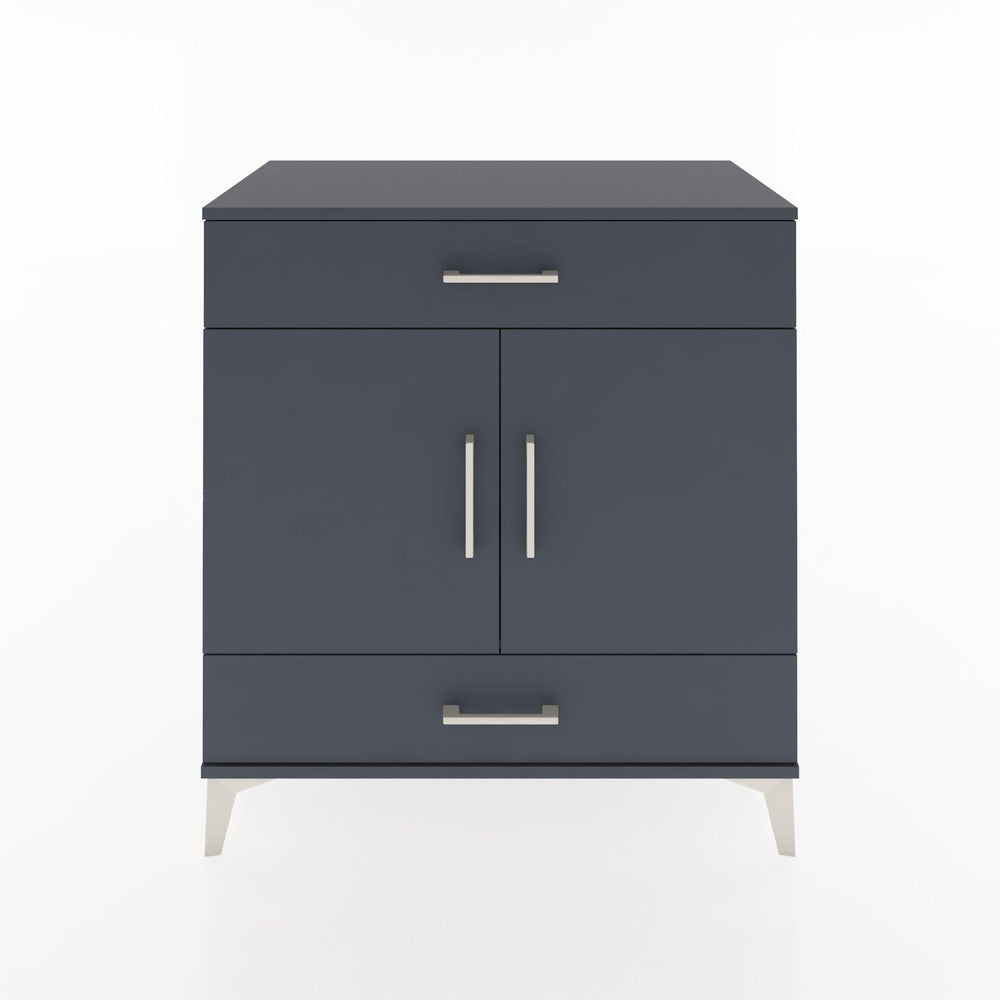 Woodntry Modüler Şifonyer Antrasit 88x44x84 cm Kapaklı ve Çekmeceli KC60-2