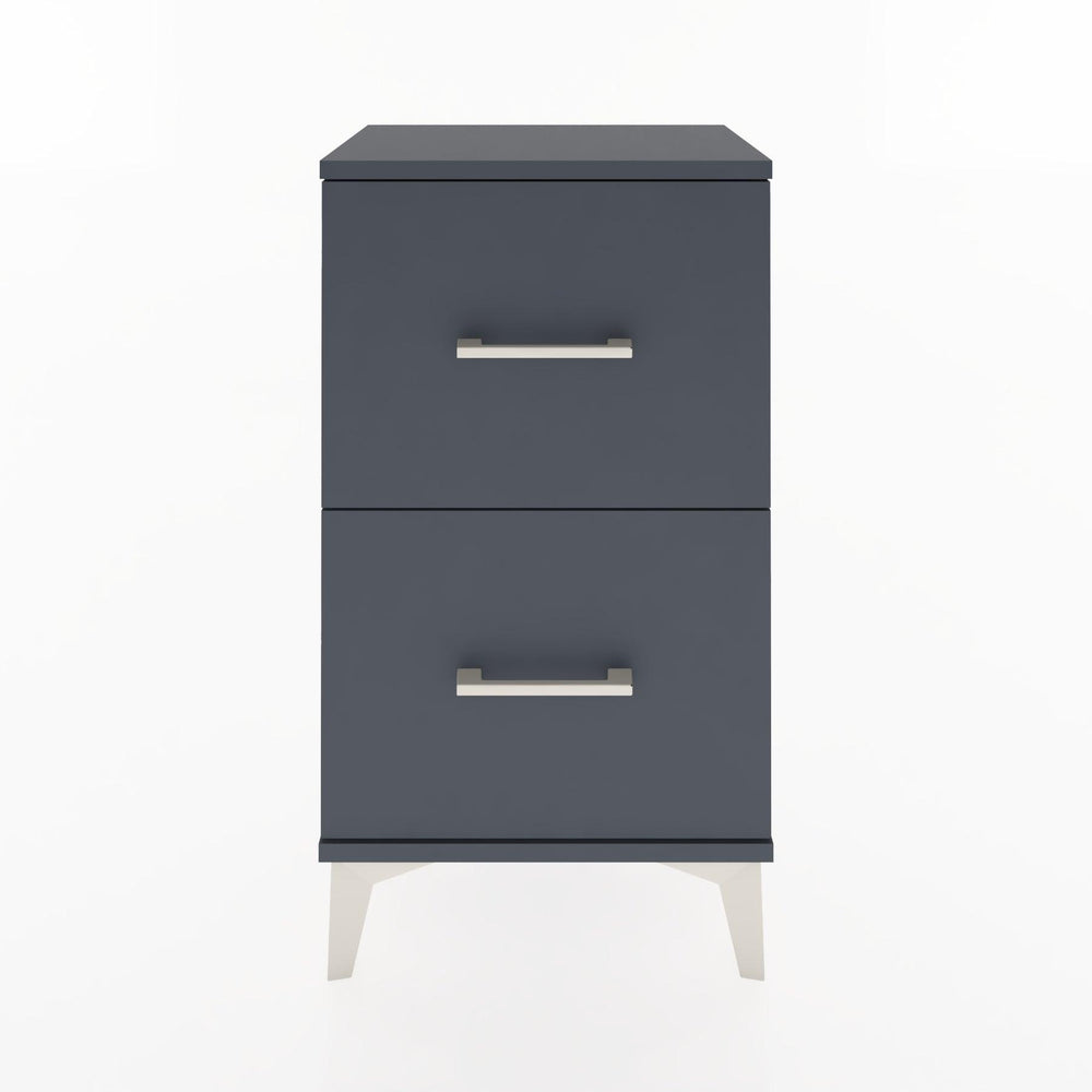 Woodntry Modüler Komodin İki Çekmeceli 44x30x68 cm Antrasit - Woodntry