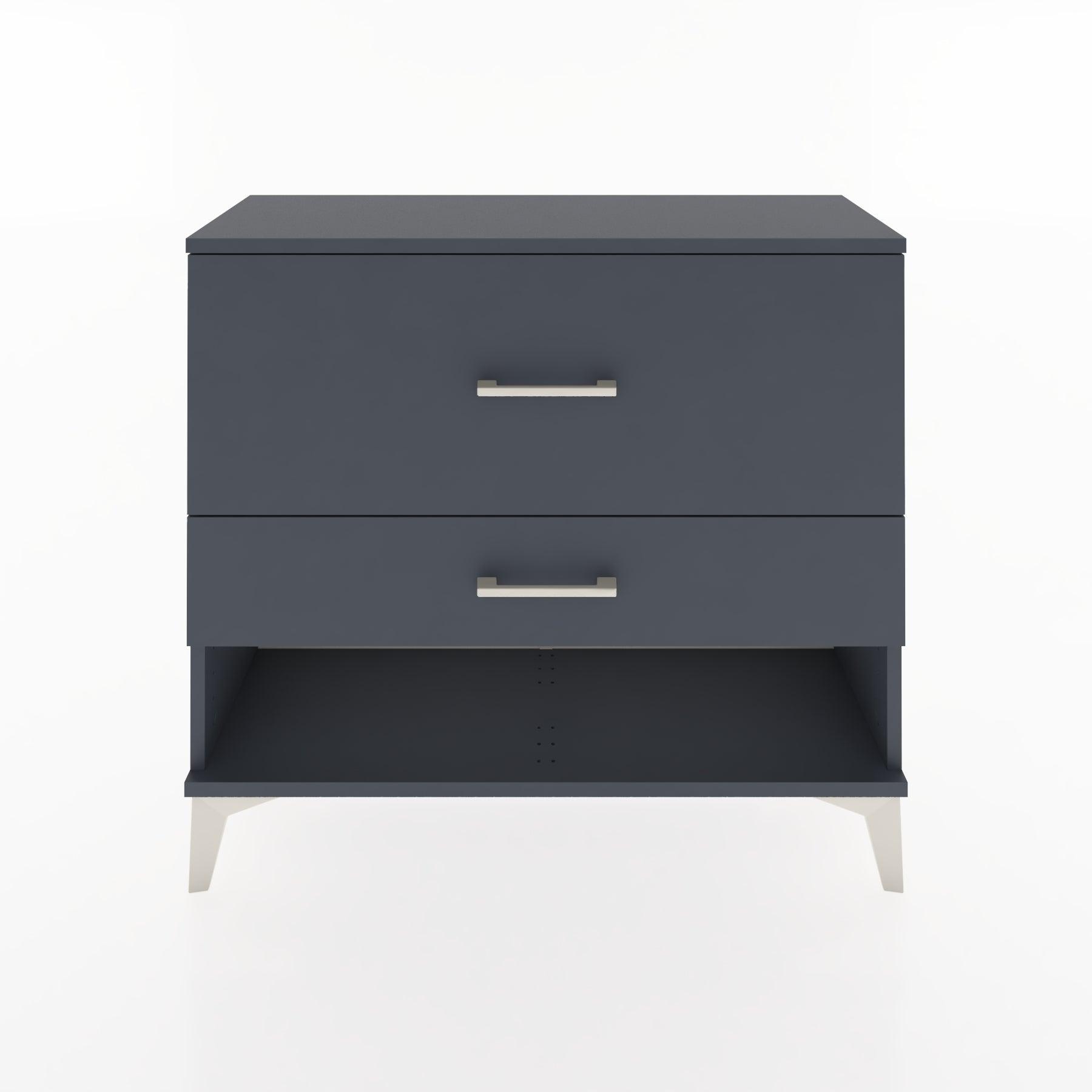 Woodntry Modüler Şifonyer İki Çekmeceli V5 88x30x68 cm Antrasit - Woodntry