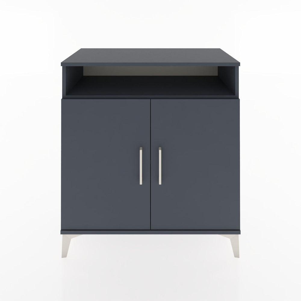 Woodntry Modüler Şifonyer Antrasit 88x44x84 cm Kapaklı ve Raflı KR84-2