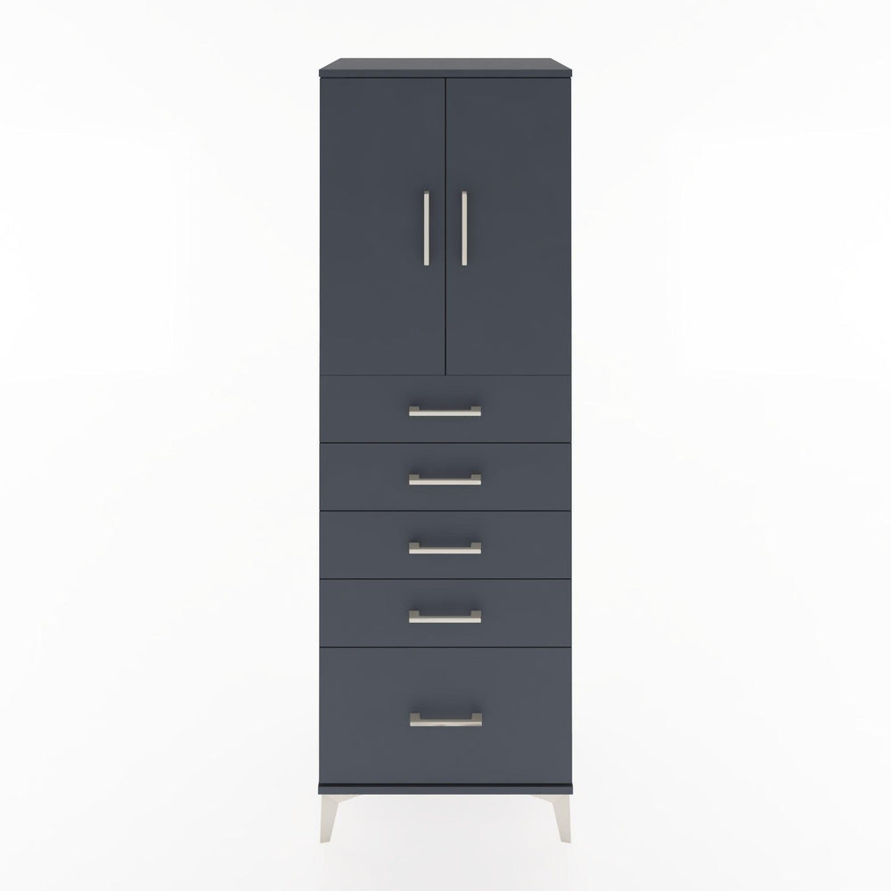 Woodntry Modular Cabinet Anthracite 60x44x170 cm with Doors and Drawers KC12-2