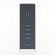 Woodntry Modular Cabinet Anthracite 60x44x170 cm with Doors and Drawers KC12-2