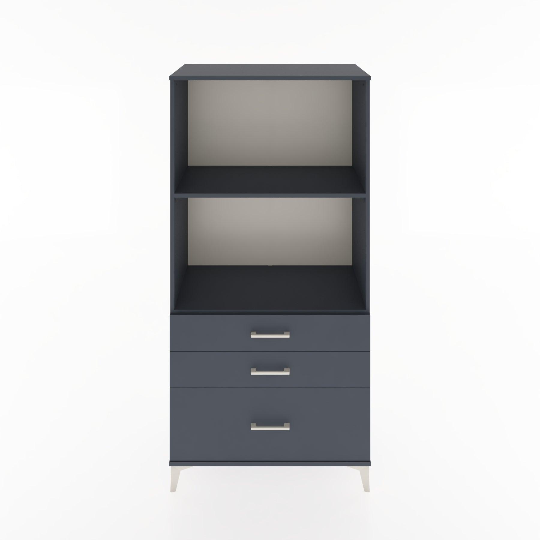 Woodntry Modular Cabinet Anthracite 88x44x170 cm with Drawers and Shelves CR42-2