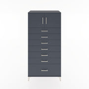 Woodntry Modüler Dolap Antrasit 88x44x170 cm Kapaklı ve Çekmeceli KC10-2
