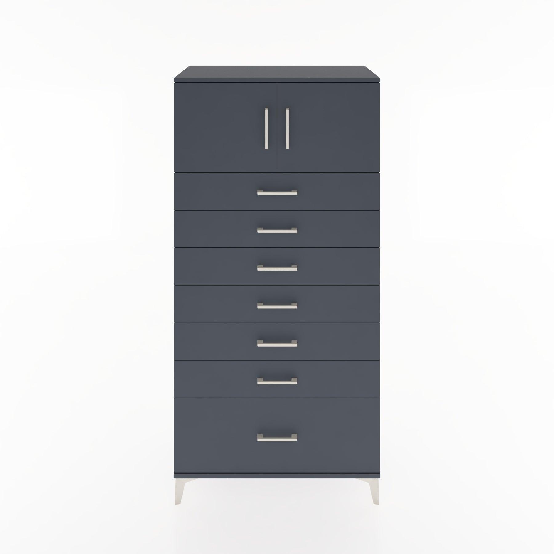 Woodntry Modular Cabinet Anthracite 88x44x170 cm with Doors and Drawers KC10-2