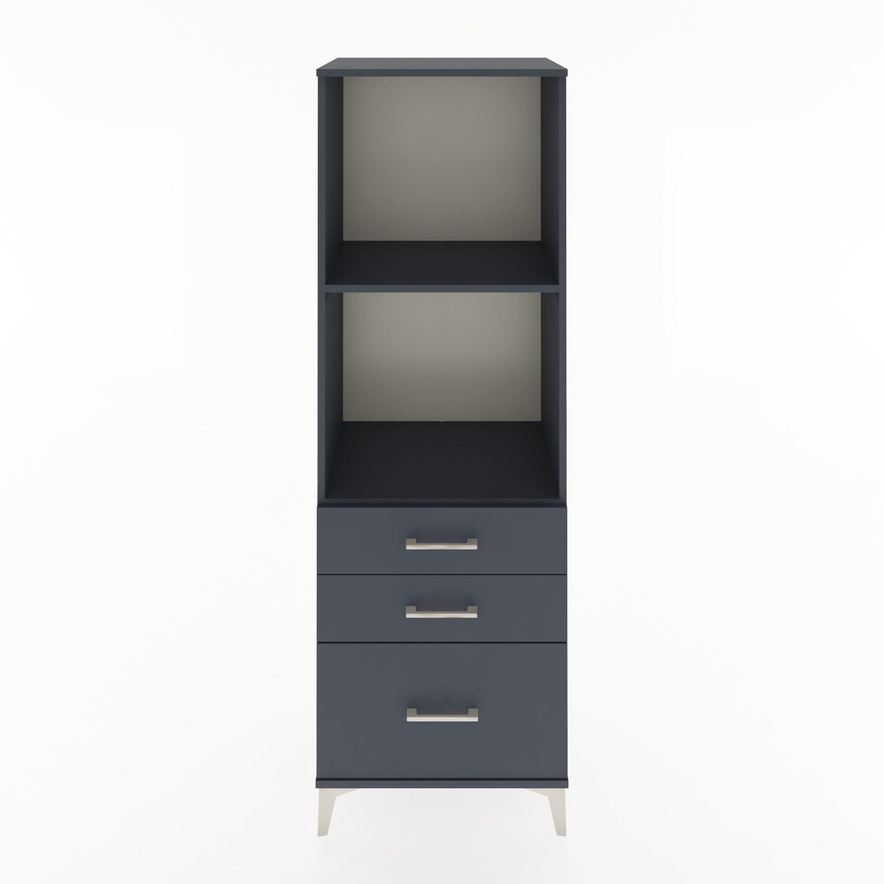 Woodntry Modular Cabinet Anthracite 60x44x170 cm with Drawers and Shelves CR42-2