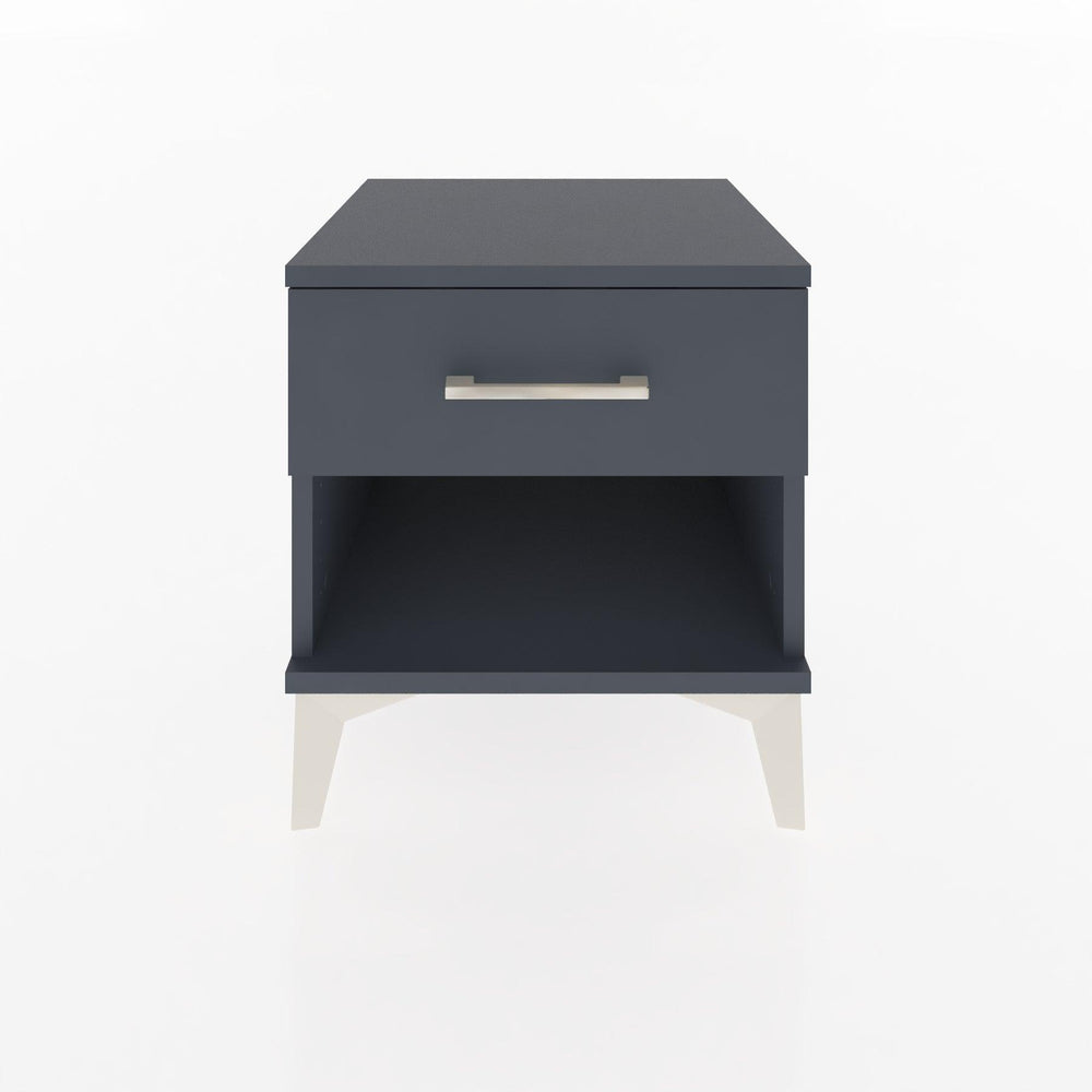 Woodntry Modular Nightstand Anthracite 44x44x36 cm with Drawer and Shelf CR1-2