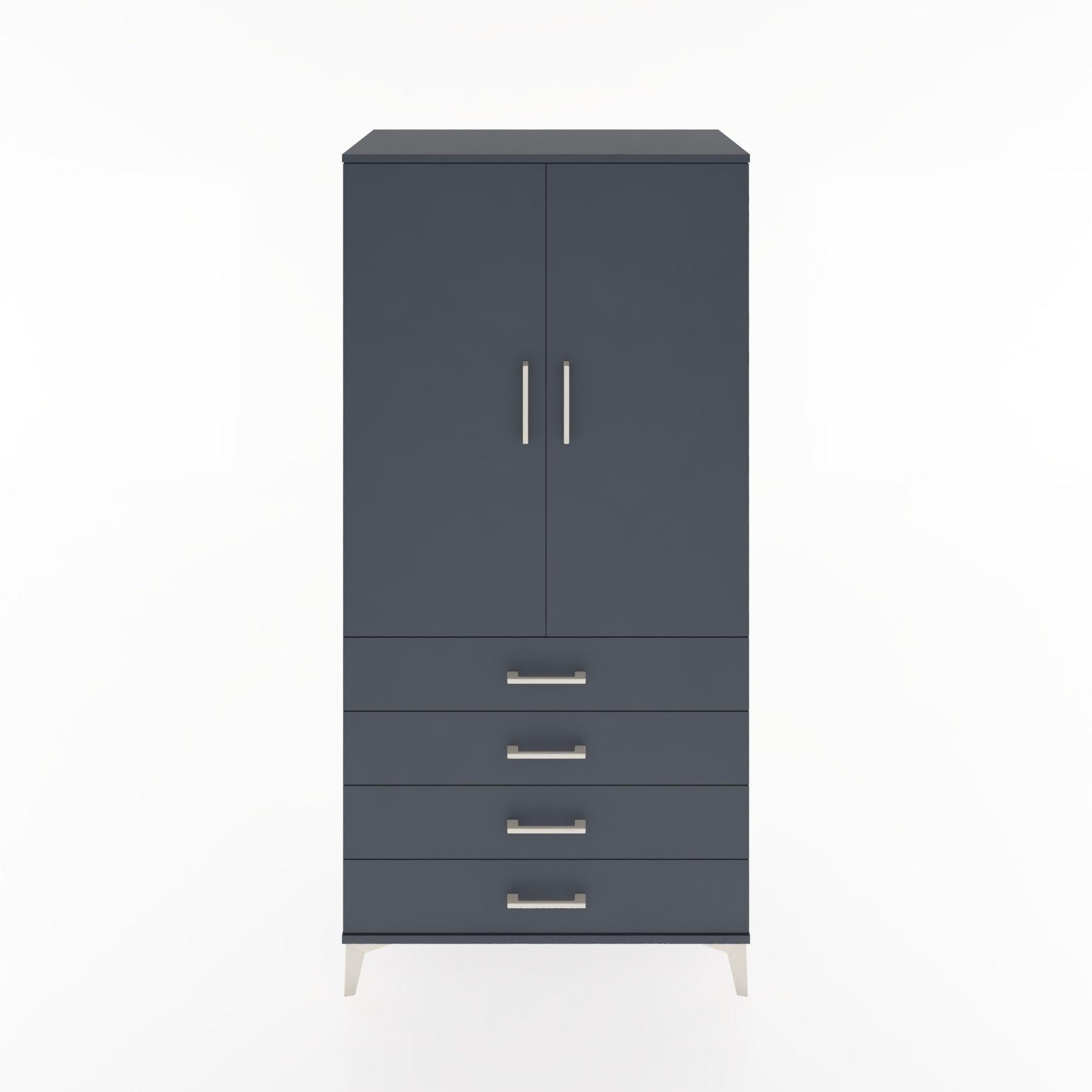 Woodntry Modular Cabinet Anthracite 88x44x170 cm with Doors and Drawers KC5-2