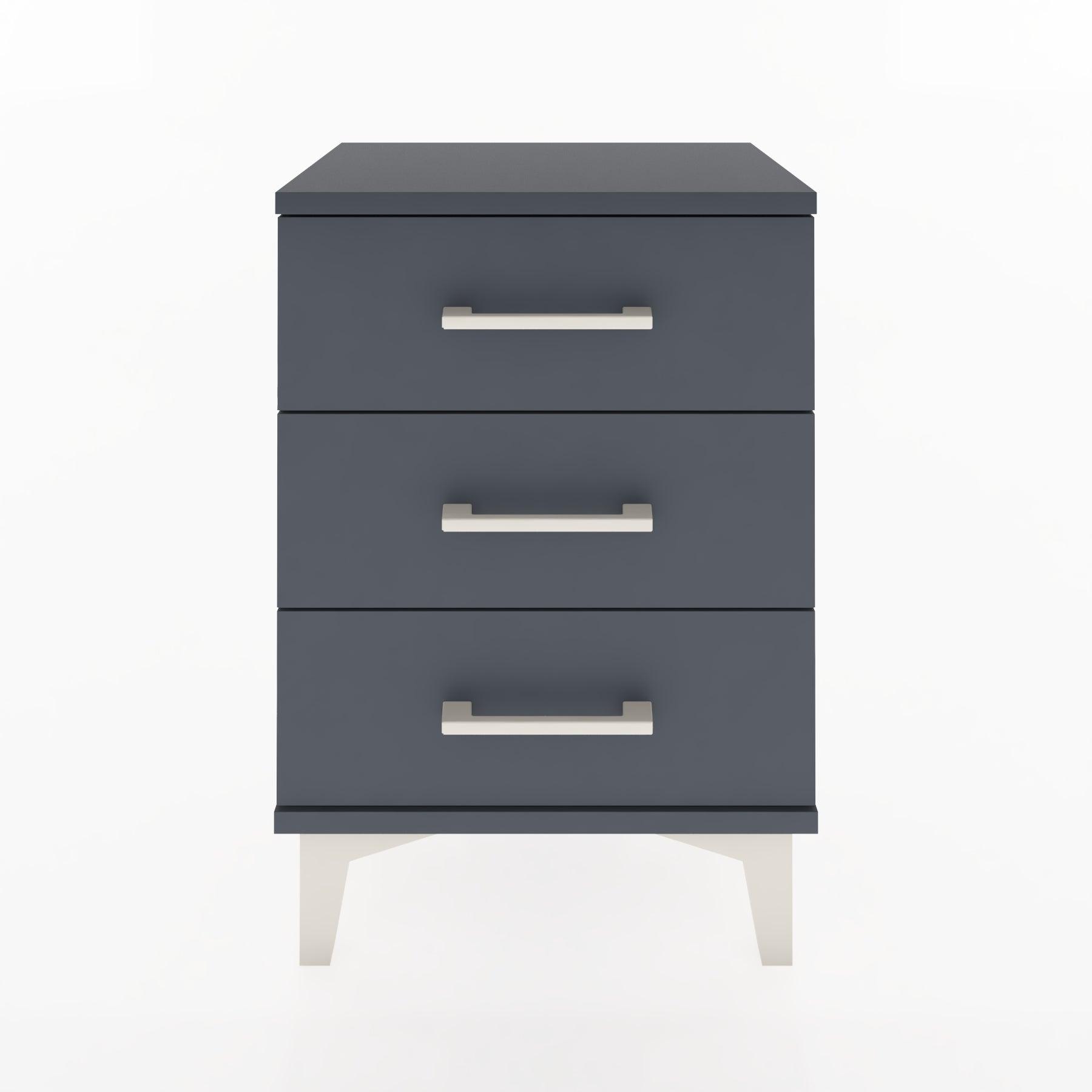 Woodntry Modüler Komodin Üç Çekmeceli 44x30x52 cm Antrasit - Woodntry