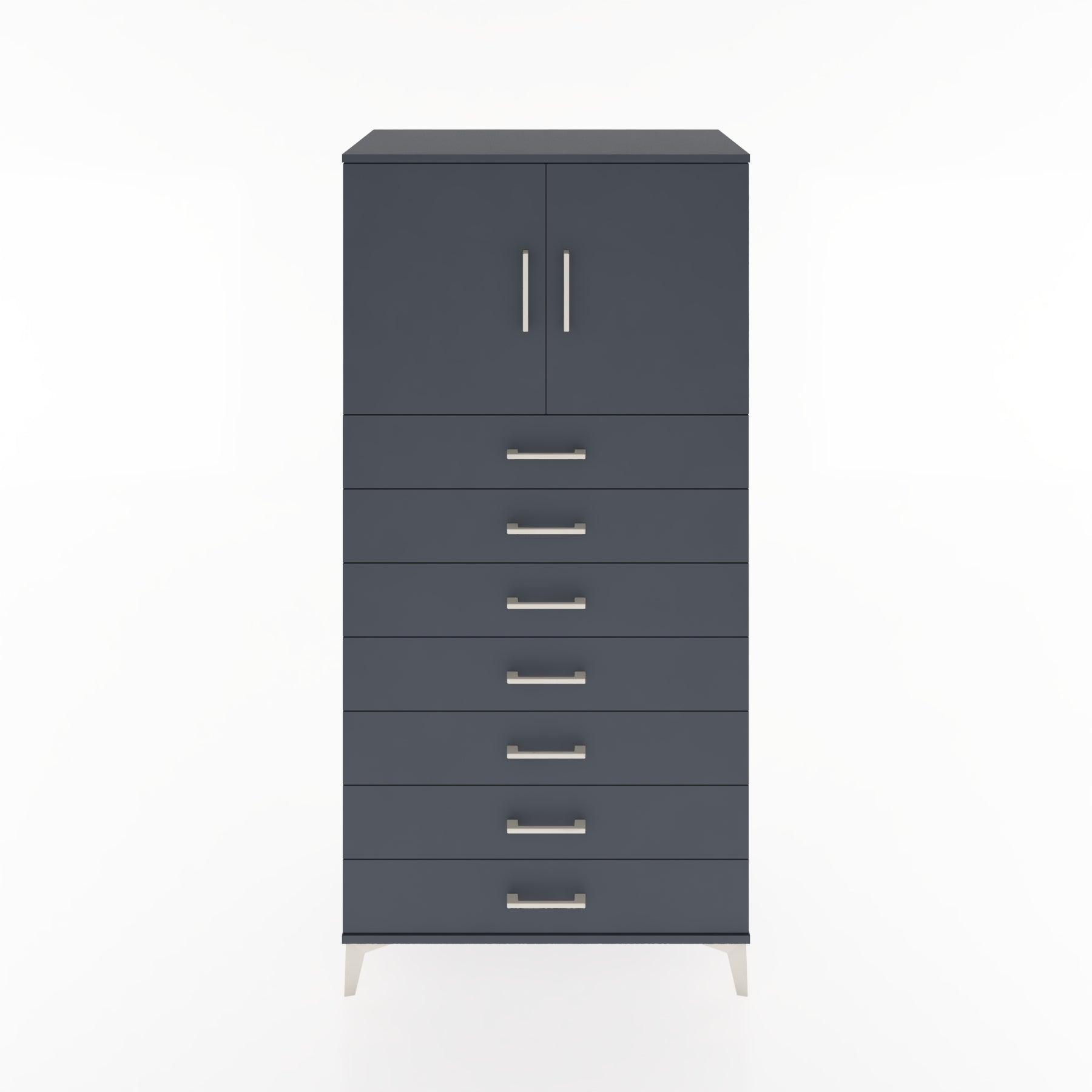 Woodntry Modular Cabinet Anthracite 88x44x170 cm with Doors and Drawers KC2-2