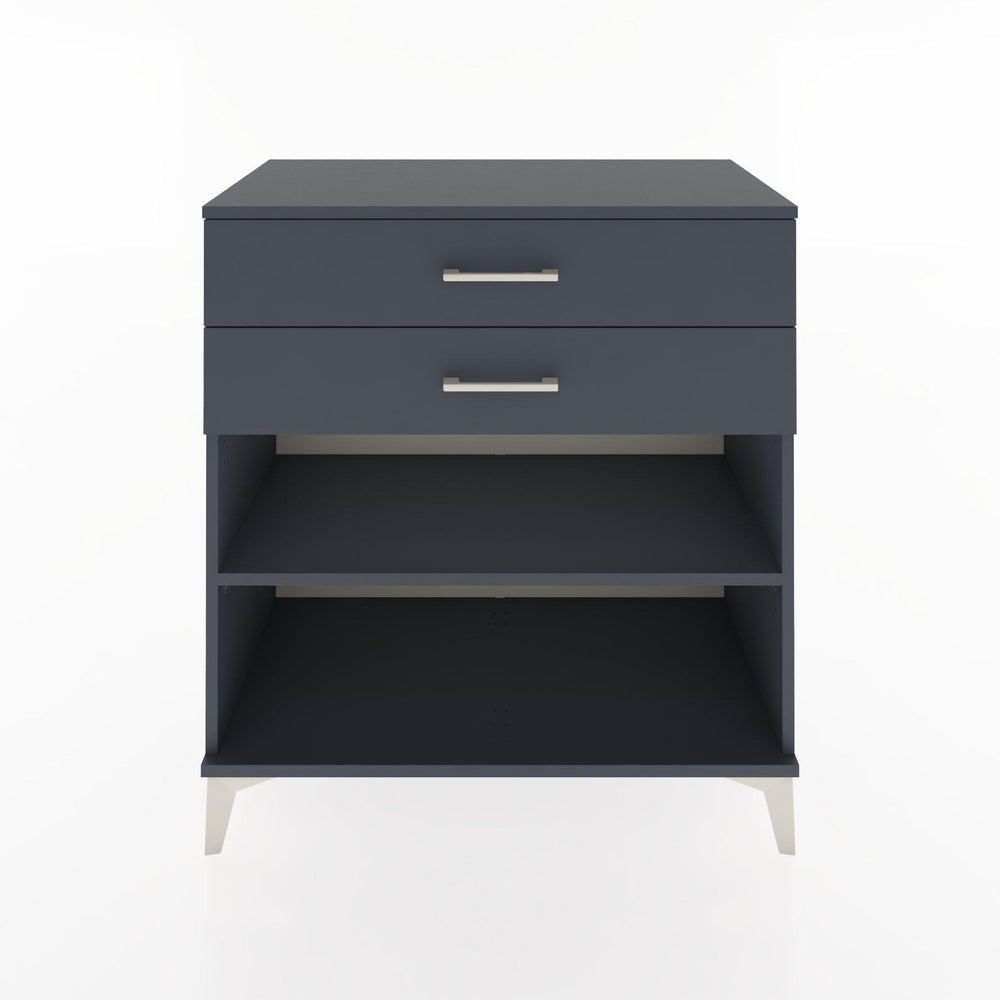 Woodntry Modüler Şifonyer Antrasit 88x44x84 cm Çekmeceli ve Raflı CR14-2