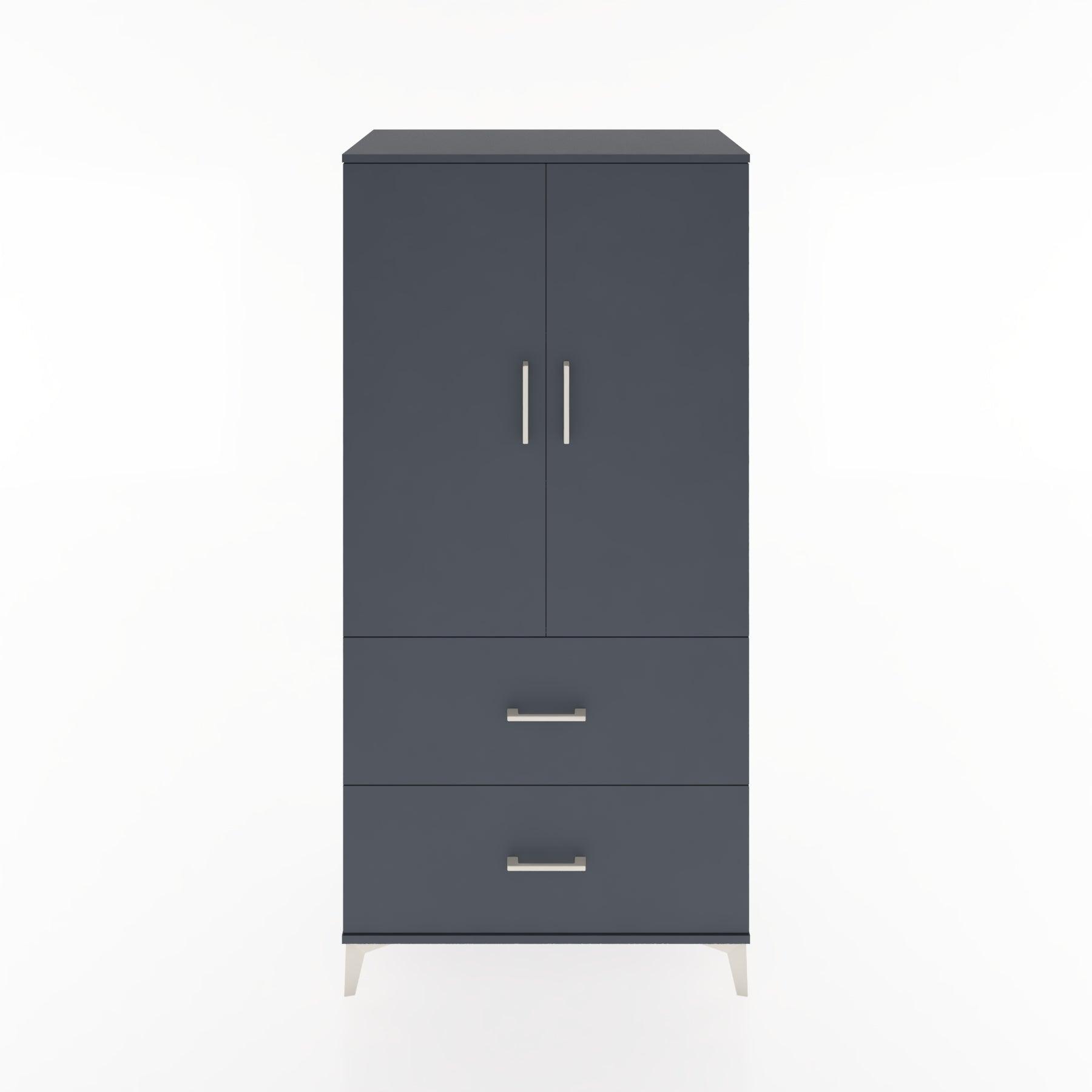 Woodntry Modular Cabinet Anthracite 88x44x170 cm with Doors and Drawers KC21-2