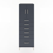 Woodntry Modular Cabinet Anthracite 60x44x170 cm with Doors and Drawers KC11-2