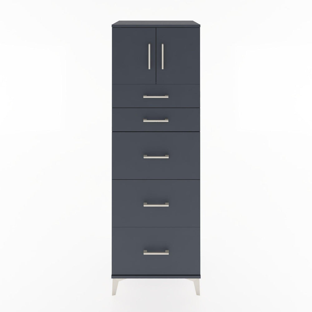 Woodntry Modular Cabinet Anthracite 60x44x170 cm with Doors and Drawers KC22-2