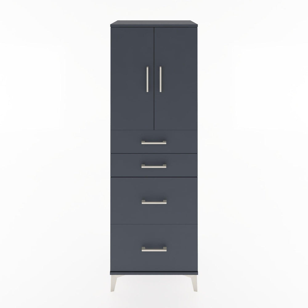 Woodntry Modular Cabinet Anthracite 60x44x170 cm with Doors and Drawers KC19-2
