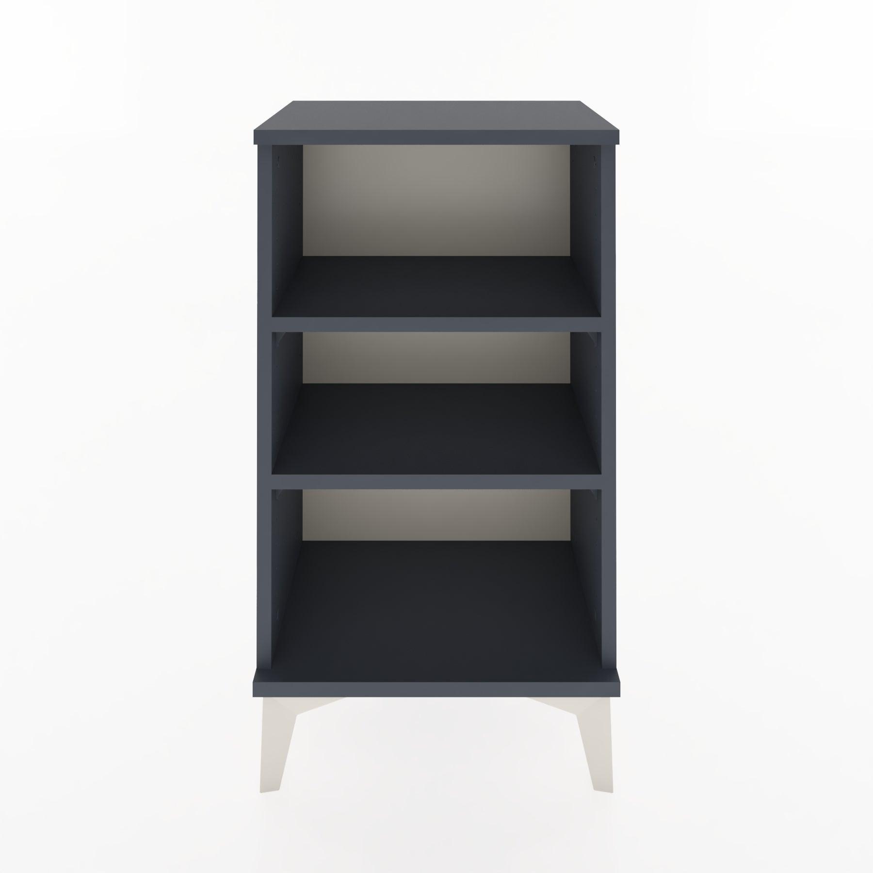 Woodntry Modüler Komodin Üç Raflı 44x30x68 cm Antrasit - Woodntry